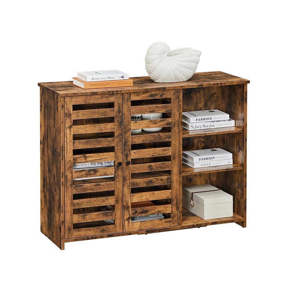 Brown Kitchen Buffet Sideboard with Shelves FredCo