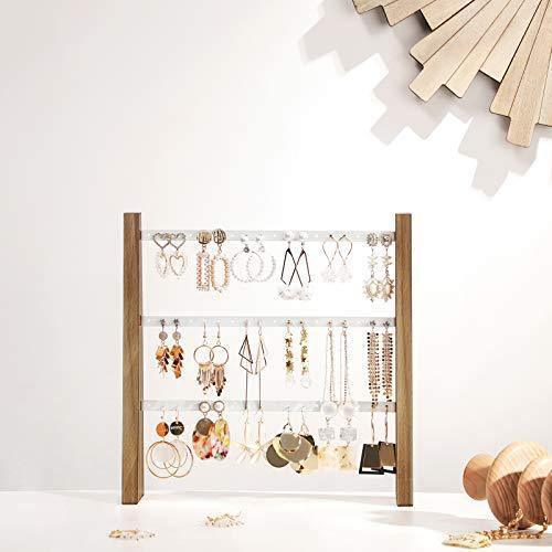 Brown White Wall-Mounted Jewelry Storage Stand FredCo