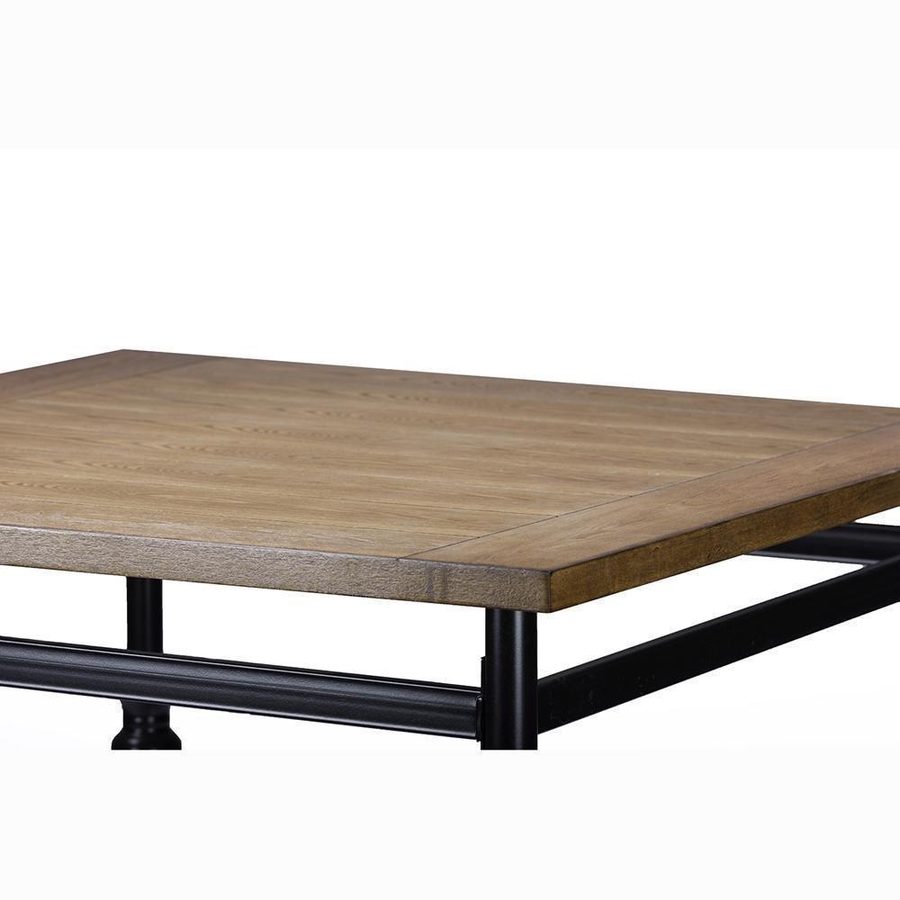 Broxburn Light Brown Wood & Metal Pub Table FredCo