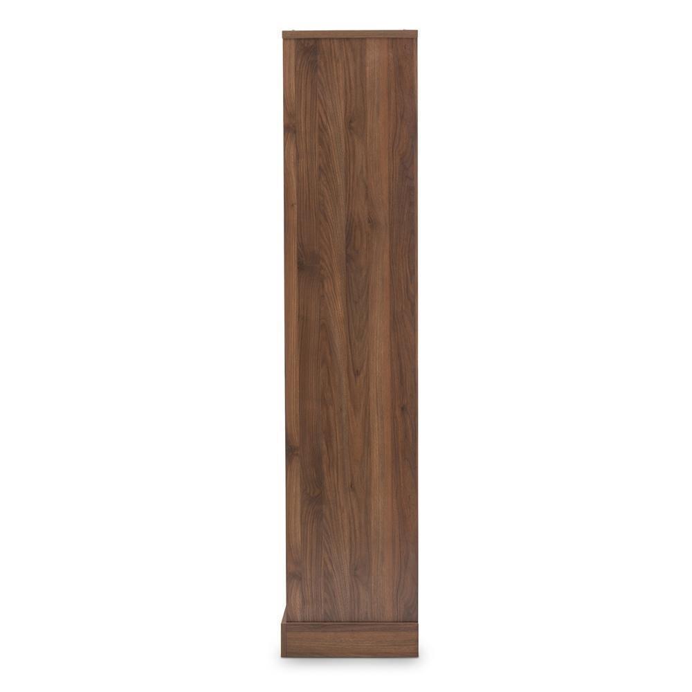 Burnwood Modern and Contemporary Walnut Brown Finished Wood 2-Drawer Bookcase FredCo