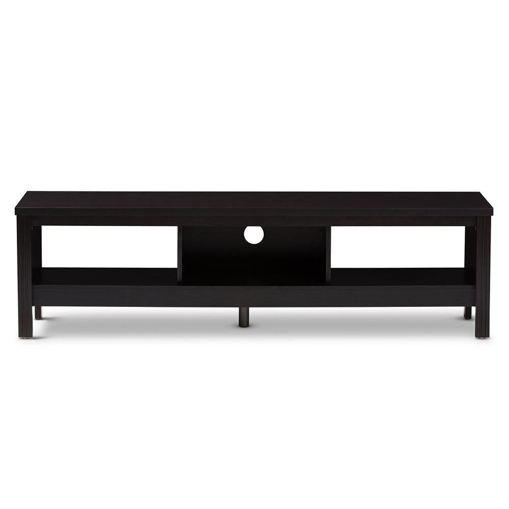 Callie Modern and Contemporary Wenge Brown Finished TV Stand FredCo