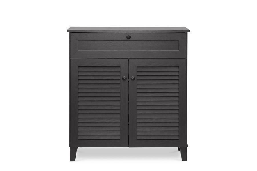 Calvin Espresso Shoe-Storage Cabinet FredCo