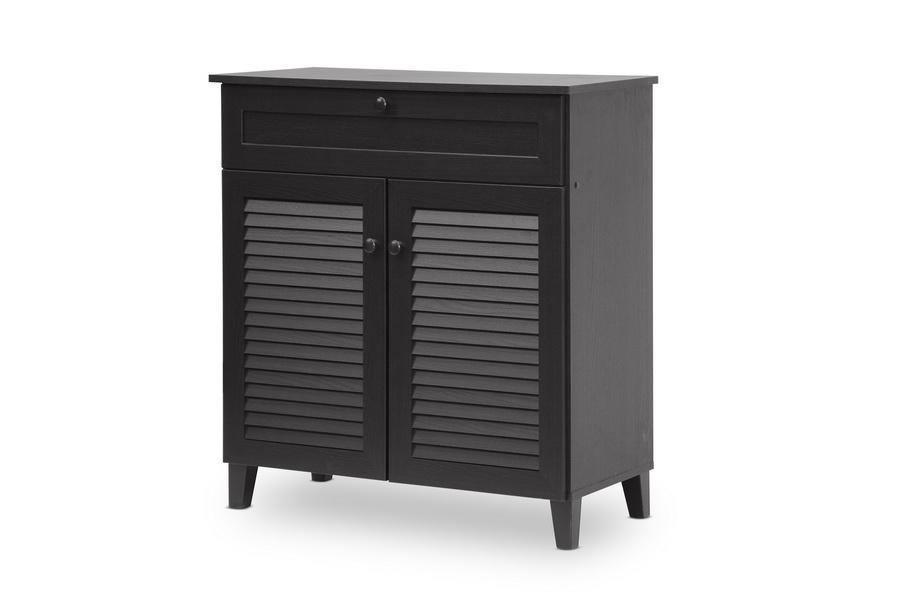 Calvin Espresso Shoe-Storage Cabinet FredCo