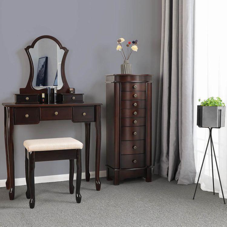 Cambered Front Jewelry Cabinet FredCo