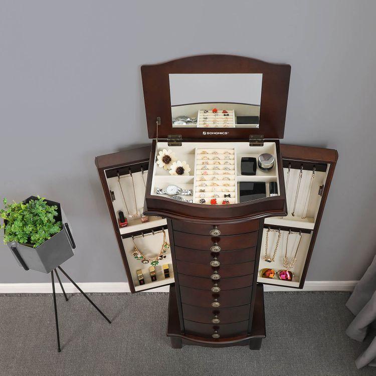 Cambered Front Jewelry Cabinet FredCo