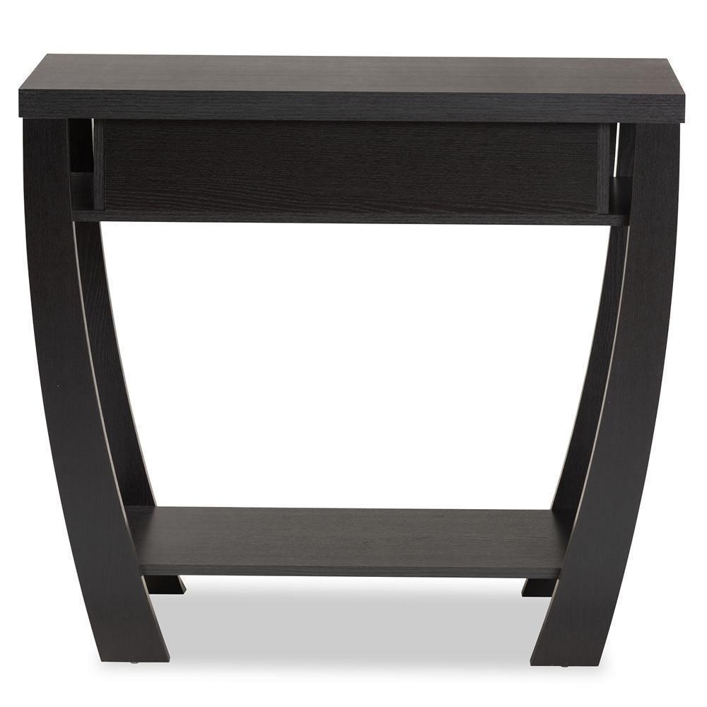 Capote Modern and Contemporary Dark Brown Finished Wood 2-Drawer Console Table FredCo