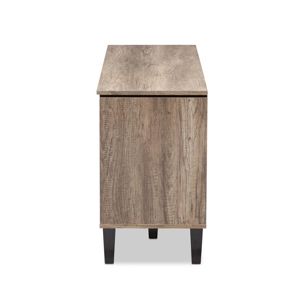 Cardiff Modern and Contemporary Light Brown Wood 55-Inch TV Stand FredCo