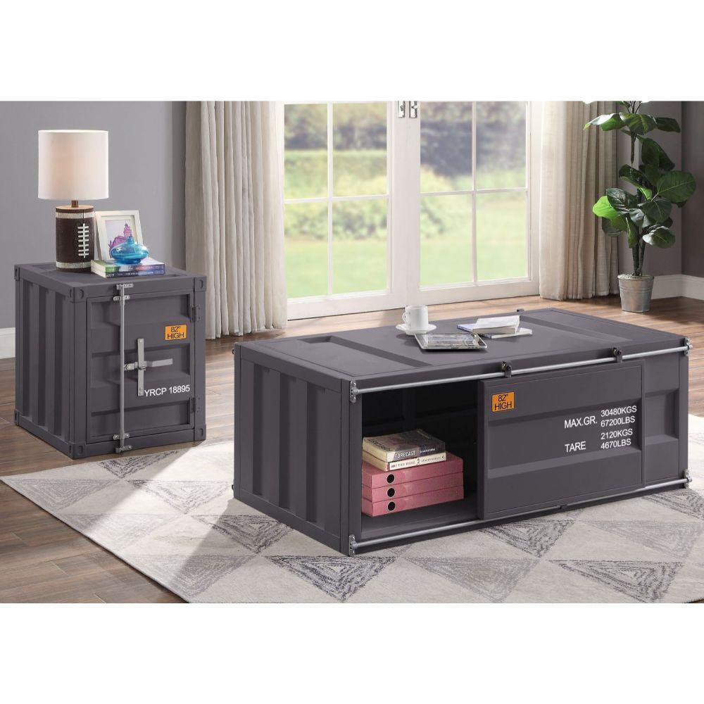 Cargo Coffee Table Gunmetal FredCo