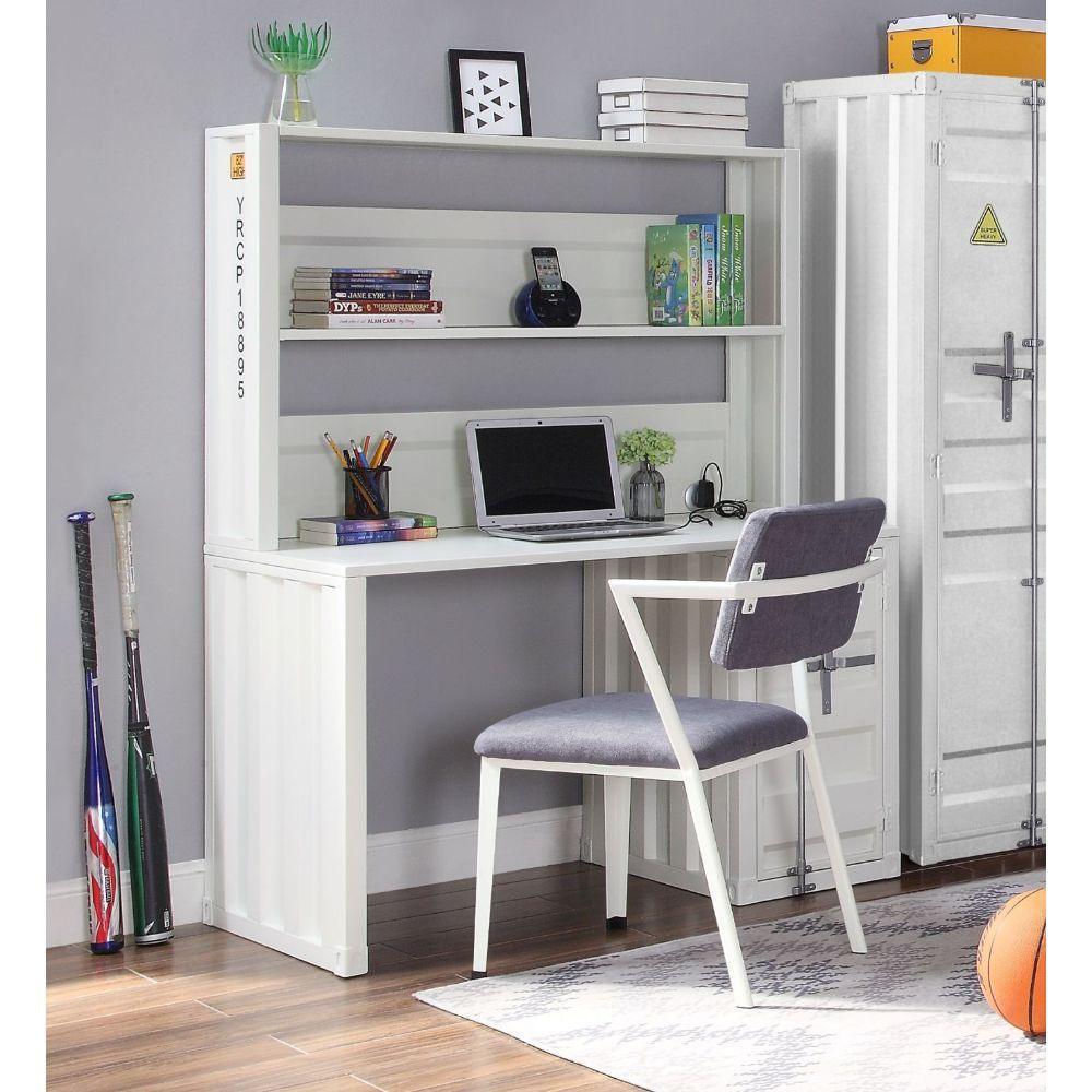 Cargo Writing Desk & Hutch White FredCo
