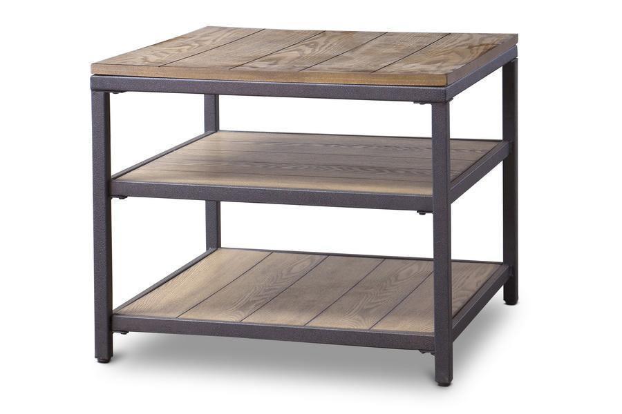 Caribou Wood and Metal End Table FredCo