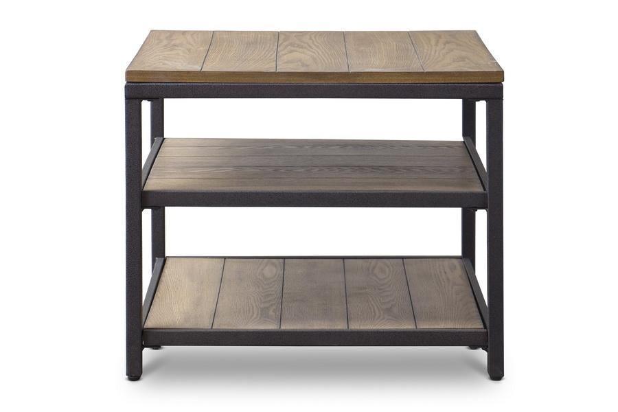 Caribou Wood and Metal End Table FredCo