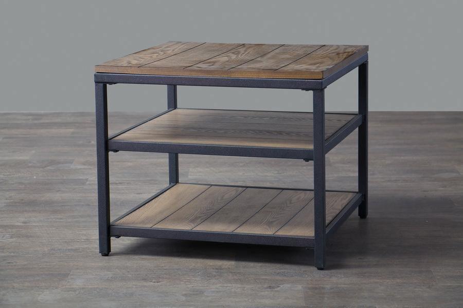 Caribou Wood and Metal End Table FredCo