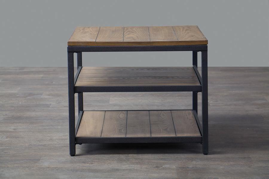 Caribou Wood and Metal End Table FredCo