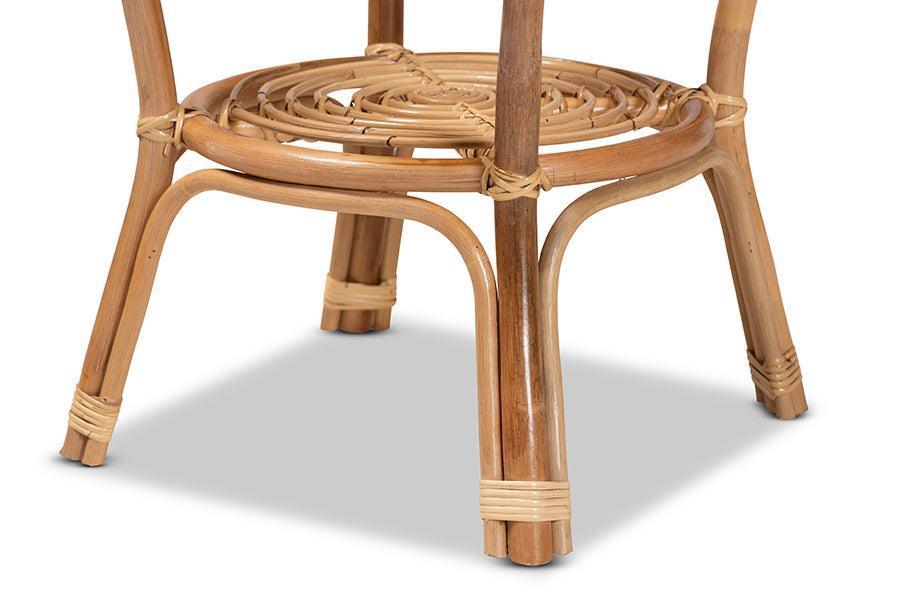 Cariel Modern Bohemian Natural Brown Rattan Coffee Table FredCo