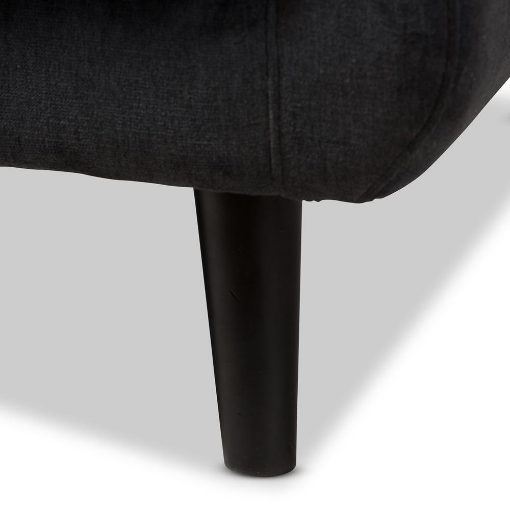 Carina Mid-Century Modern Dark Grey Fabric Upholstered Sofa FredCo