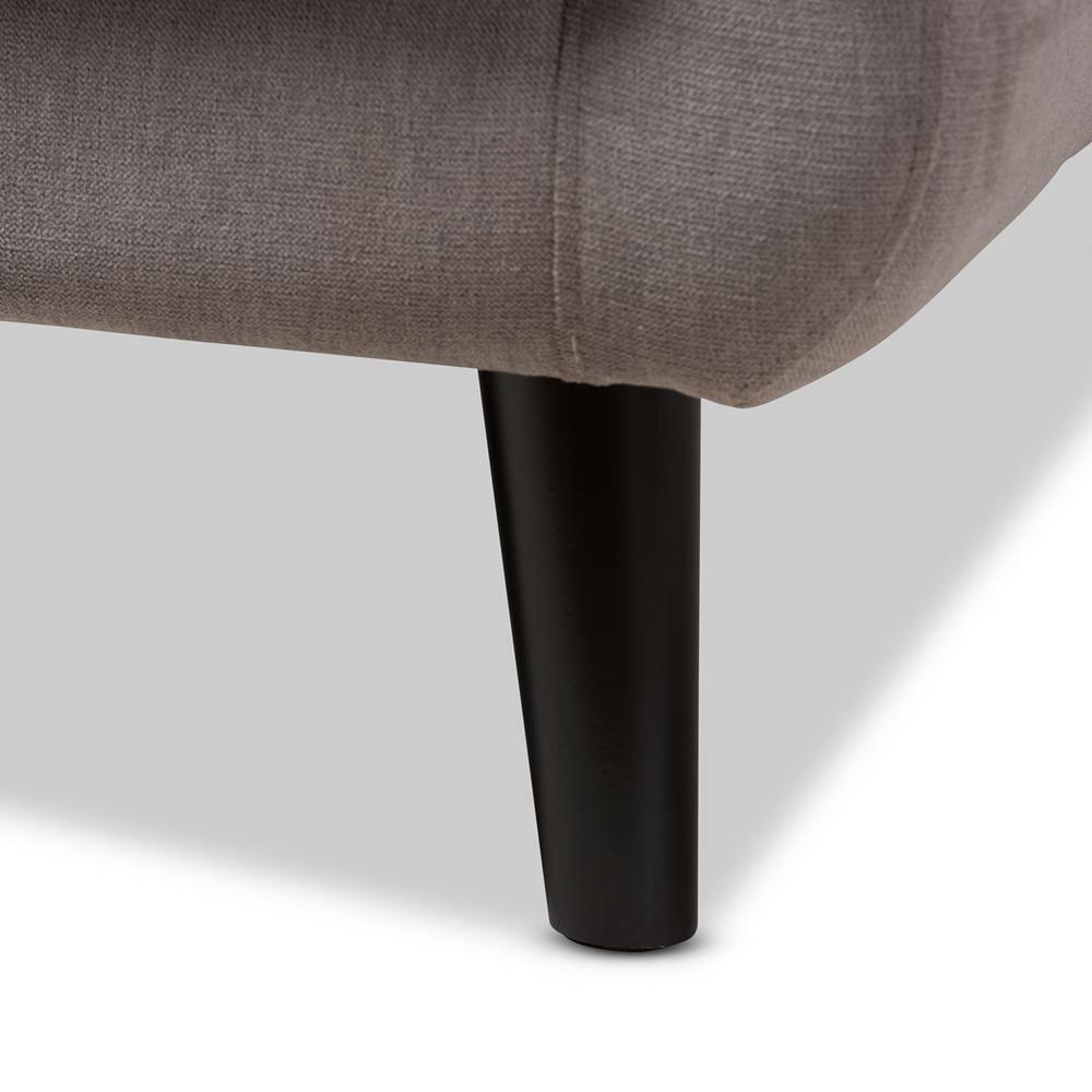 Carina Mid-Century Modern Light Grey Fabric Upholstered Loveseat FredCo