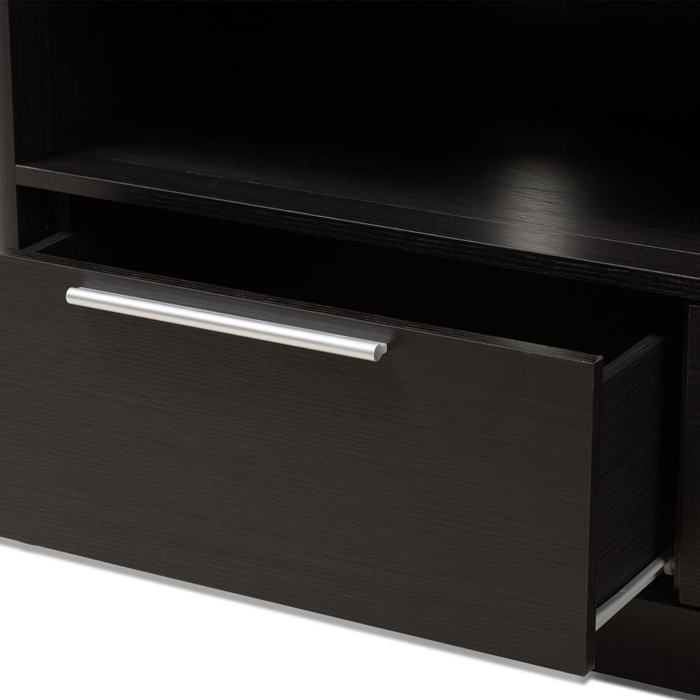 Carlingford Modern and Contemporary Espresso Brown Finished Wood 2-Drawer TV Stand FredCo
