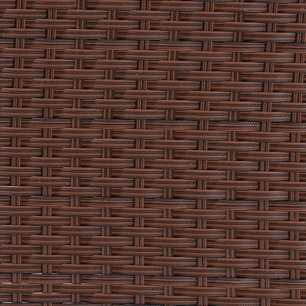 Carlton Modern and Contemporary Sand Fabric Upholstered and Brown Finished Woven PE Rattan 3-Piece Outdoor Patio Lounge Set FredCo