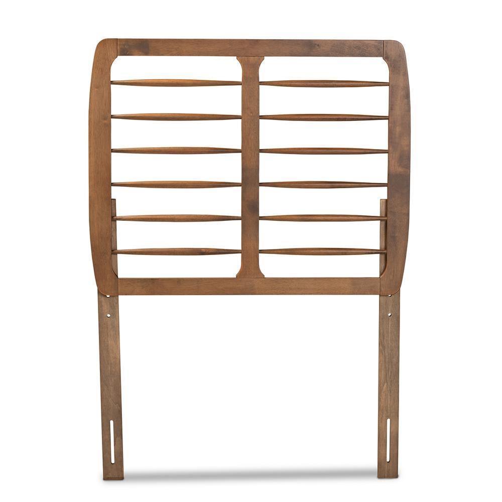 Carolyn Mid-Century Modern Ash Walnut Finished Wood Twin Size Headboard FredCo