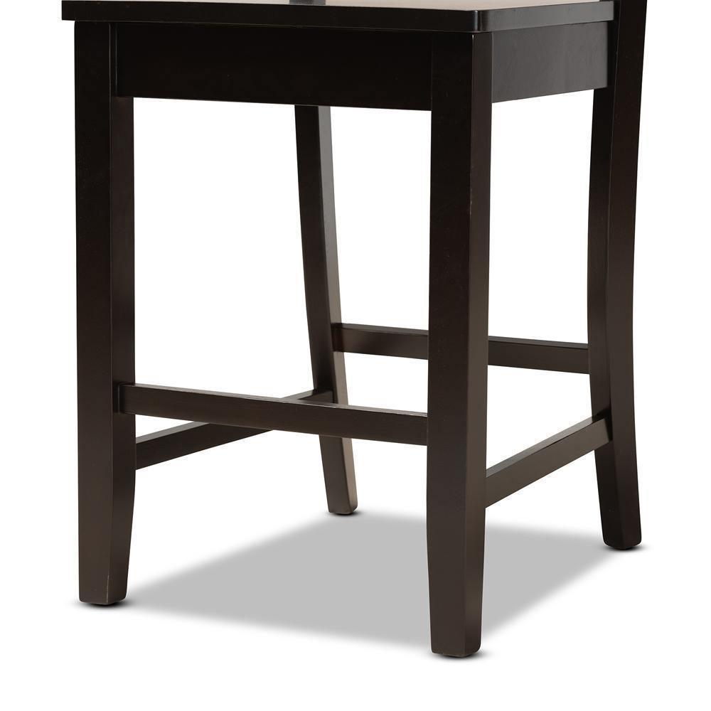 Caron Modern and Contemporary Dark Brown Finished Wood 5-Piece Pub Set FredCo