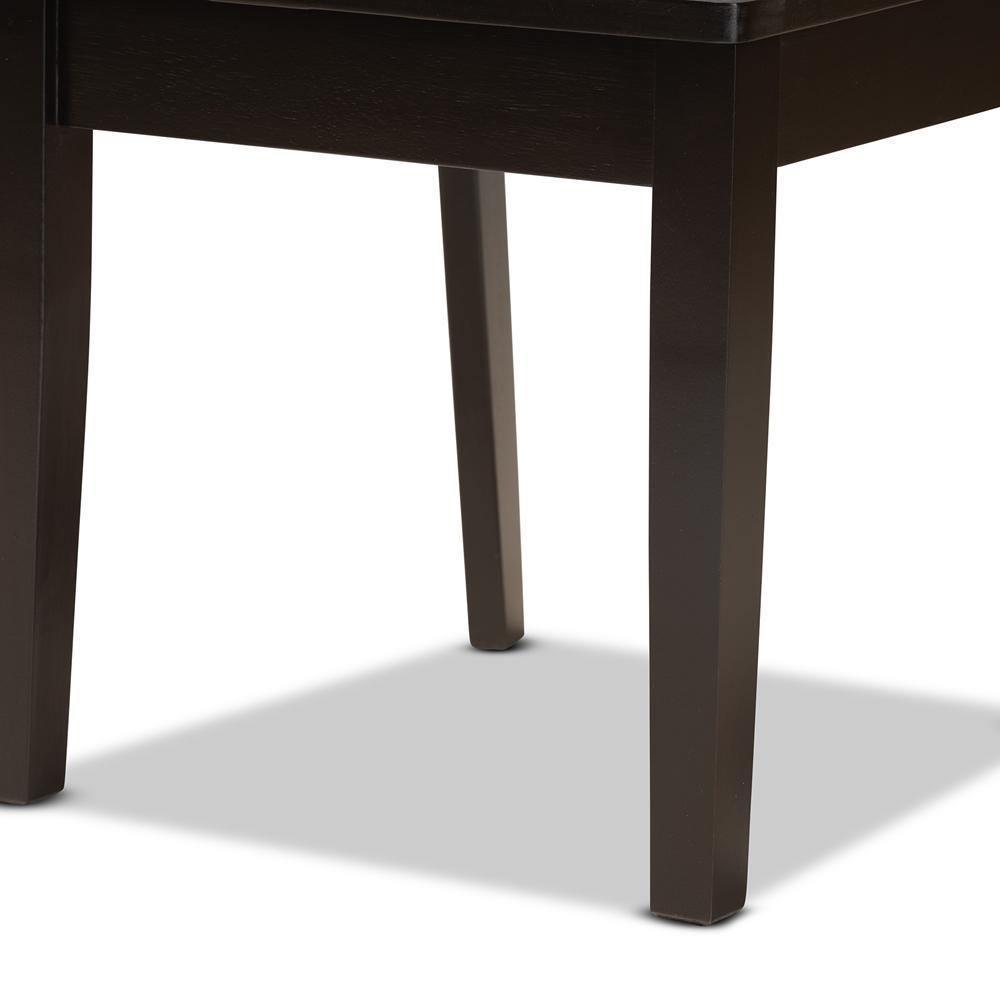 Caron Modern and Contemporary Transitional Dark Brown Finished Wood 2-Piece Dining Chair Set FredCo