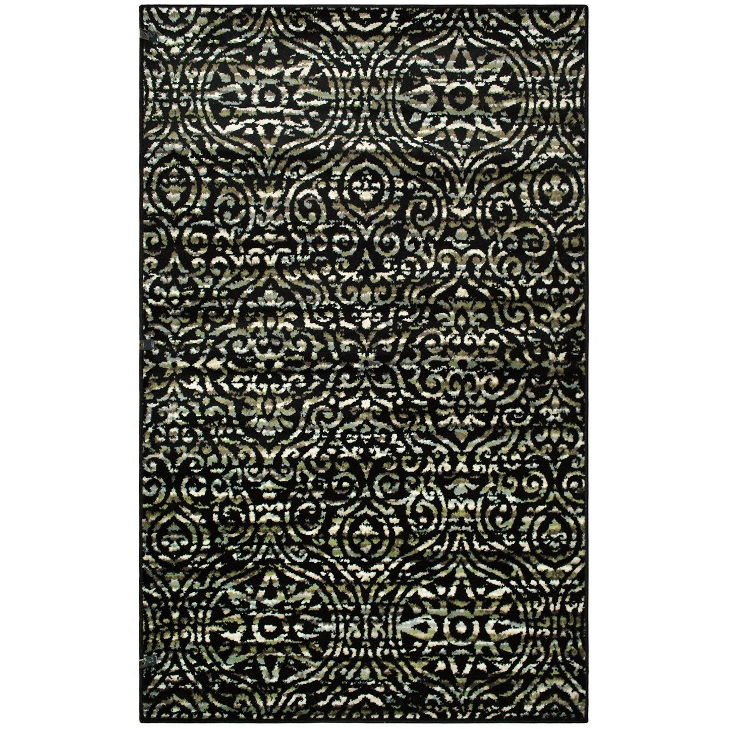 Carson Bohemian Contemporary Damask Rug FredCo