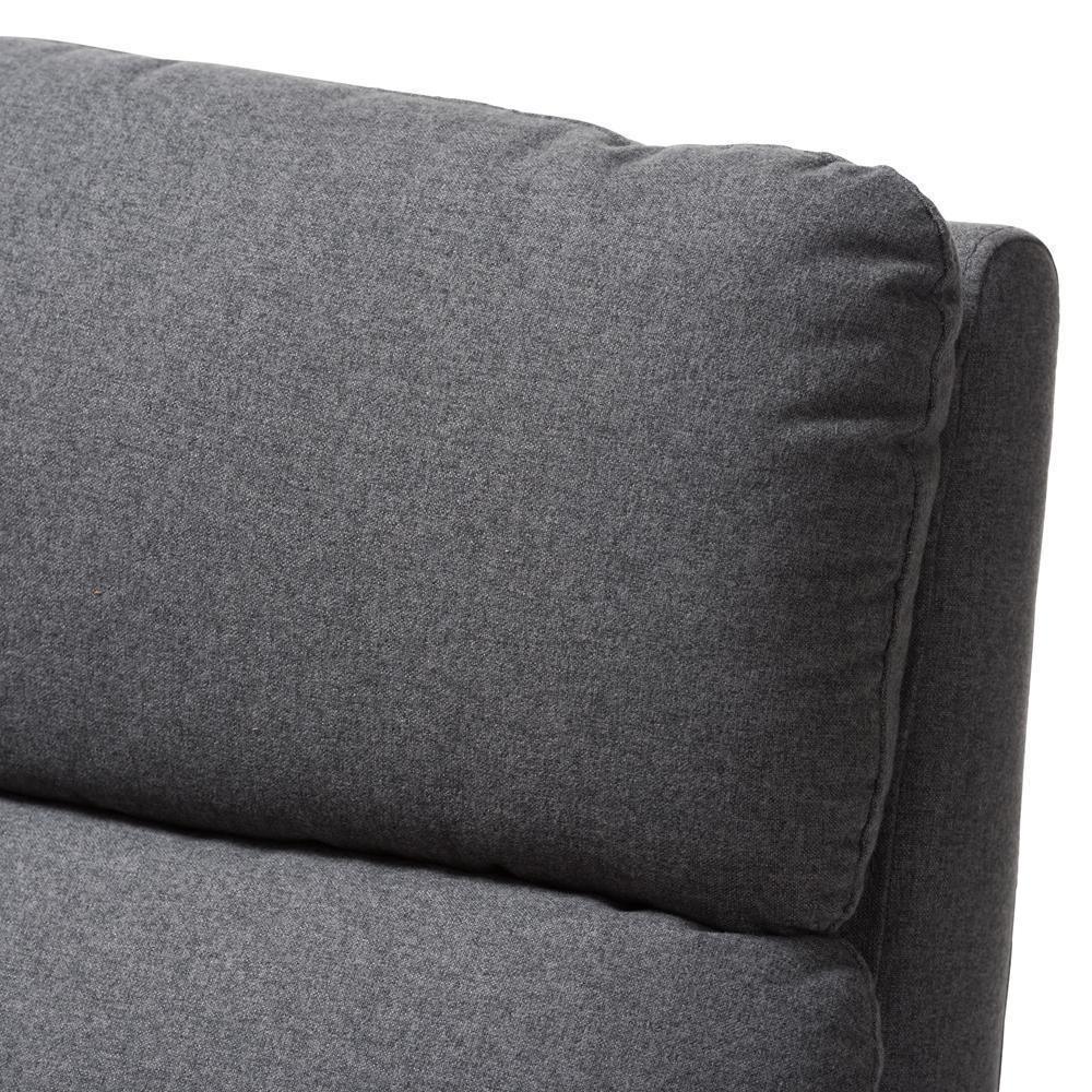 Casanova Mid-century Modern Grey Fabric Upholstered Lounge Chair FredCo