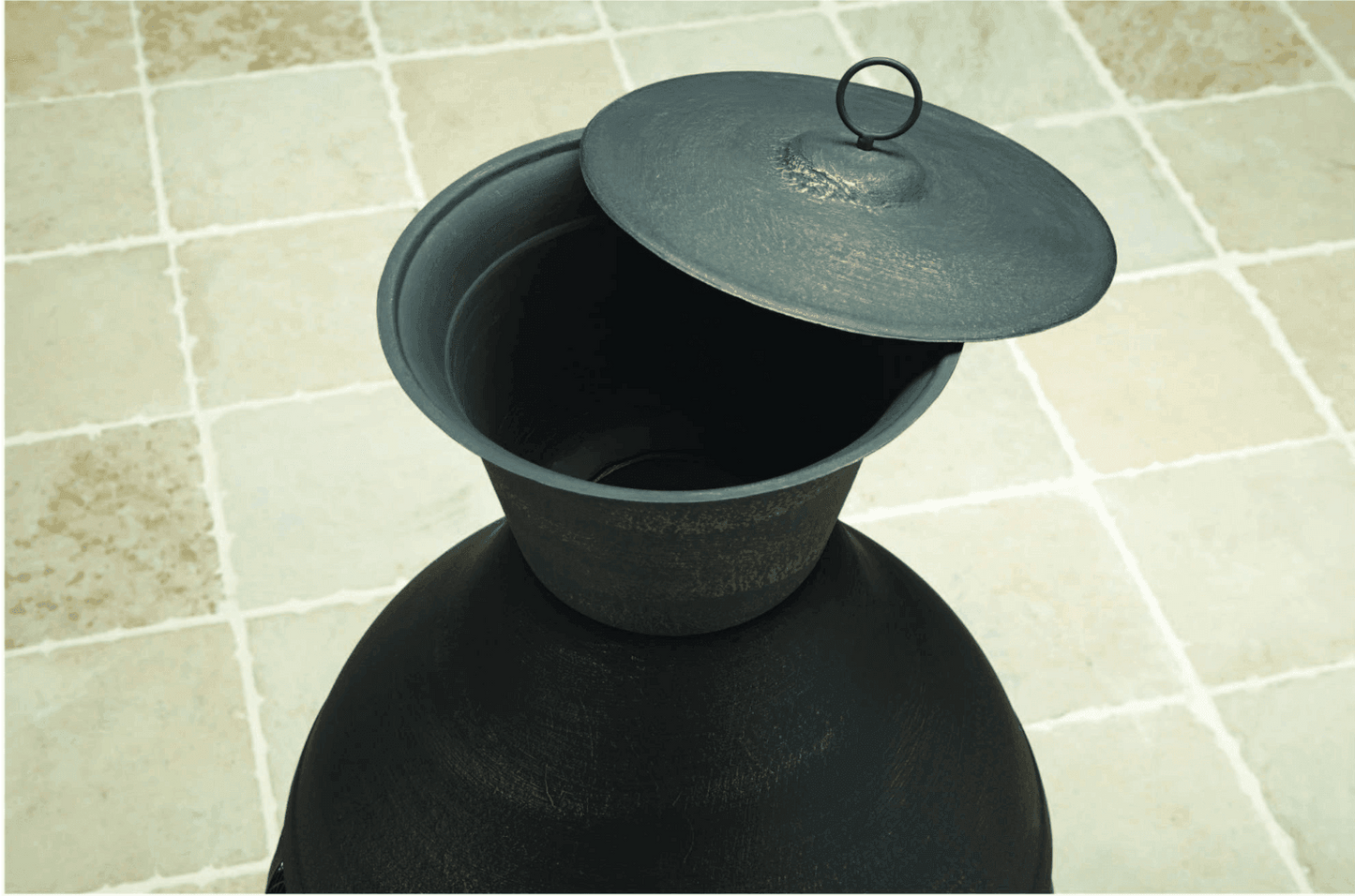 Cast Iron Chiminea, Antique Bronze with Poker - FredCo FredCo