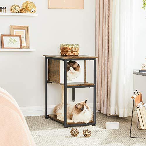 Cat Tree and End Table Rustic Brown FredCo