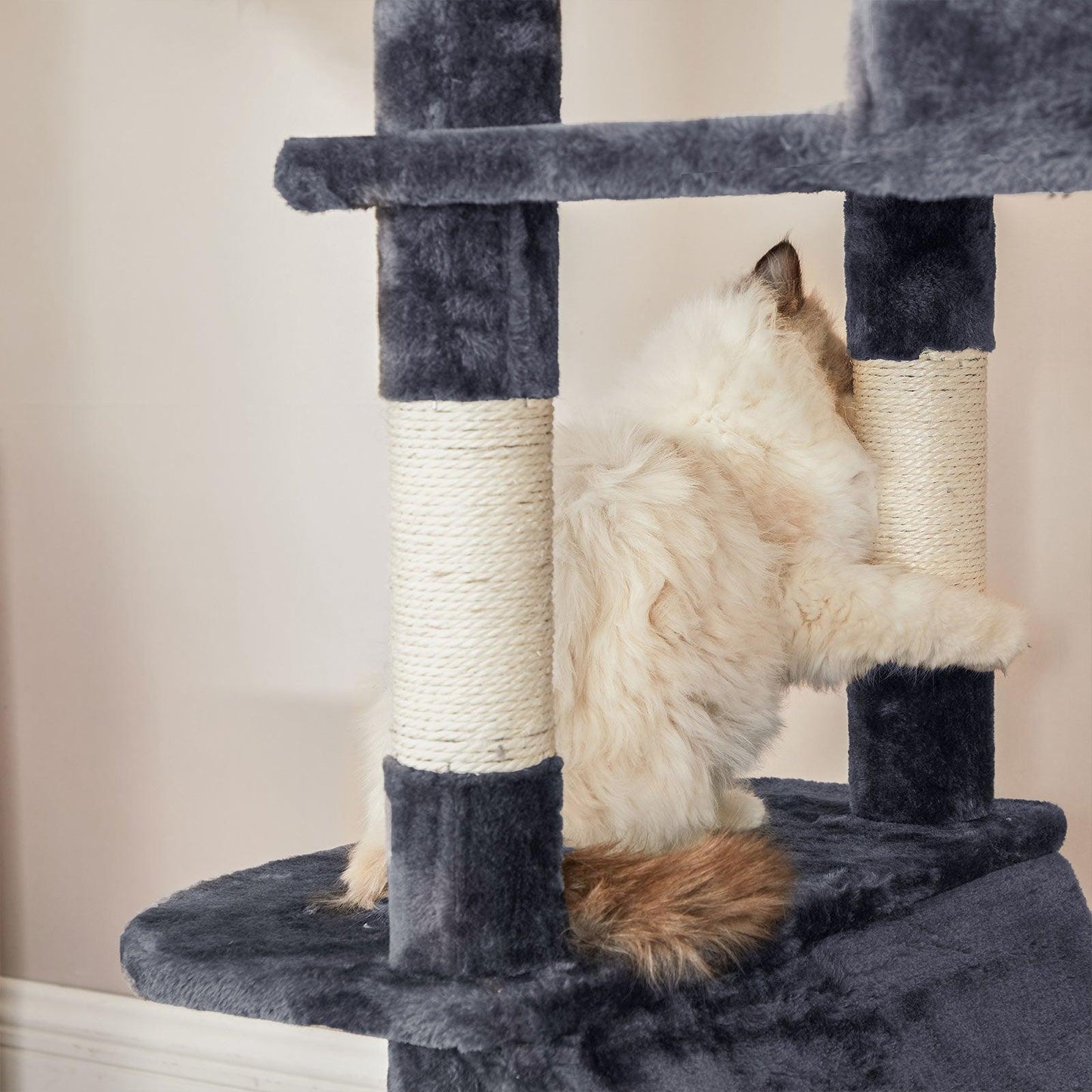 Cat Tree Smoky Gray 81.1-Inch Tall FredCo