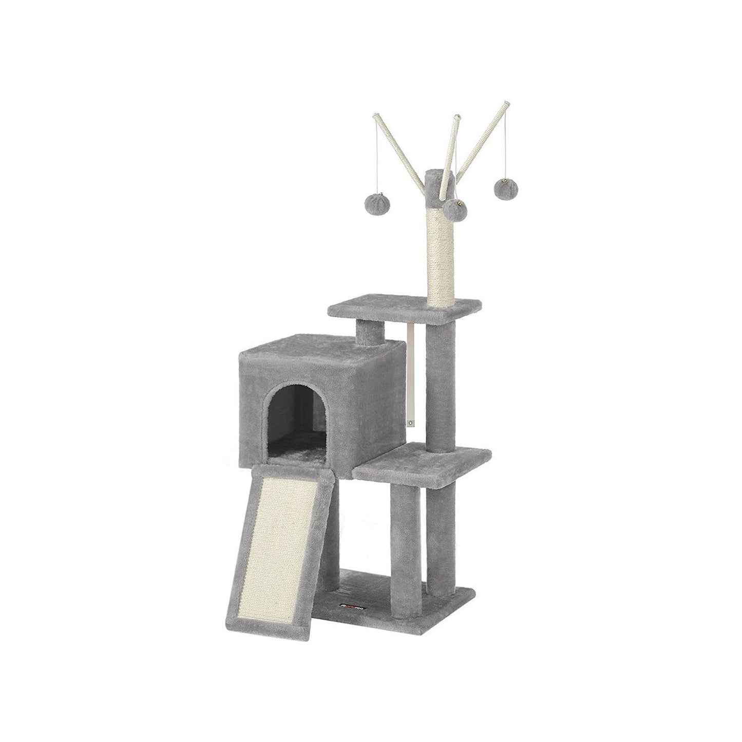 Cat Tree with 3 Pompom Sticks, 46 inches FredCo