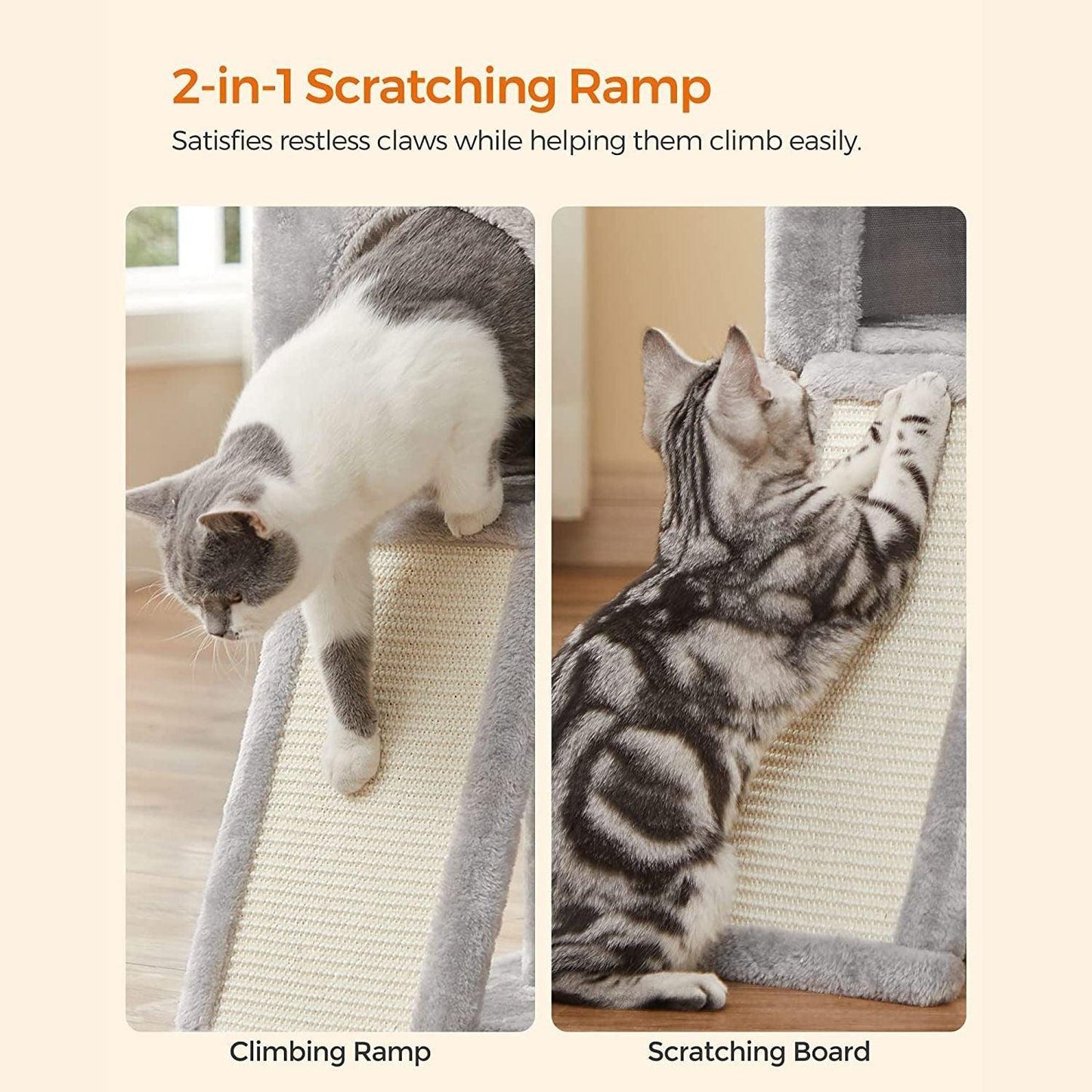 Cat Tree with 3 Pompom Sticks, 46 inches FredCo