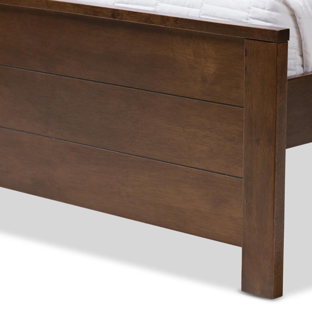 Catalina Modern Classic Mission Style Brown-Finished Wood Twin Platform Bed with Trundle FredCo