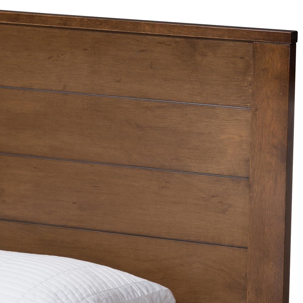 Catalina Modern Classic Mission Style Brown-Finished Wood Twin Platform Bed with Trundle FredCo