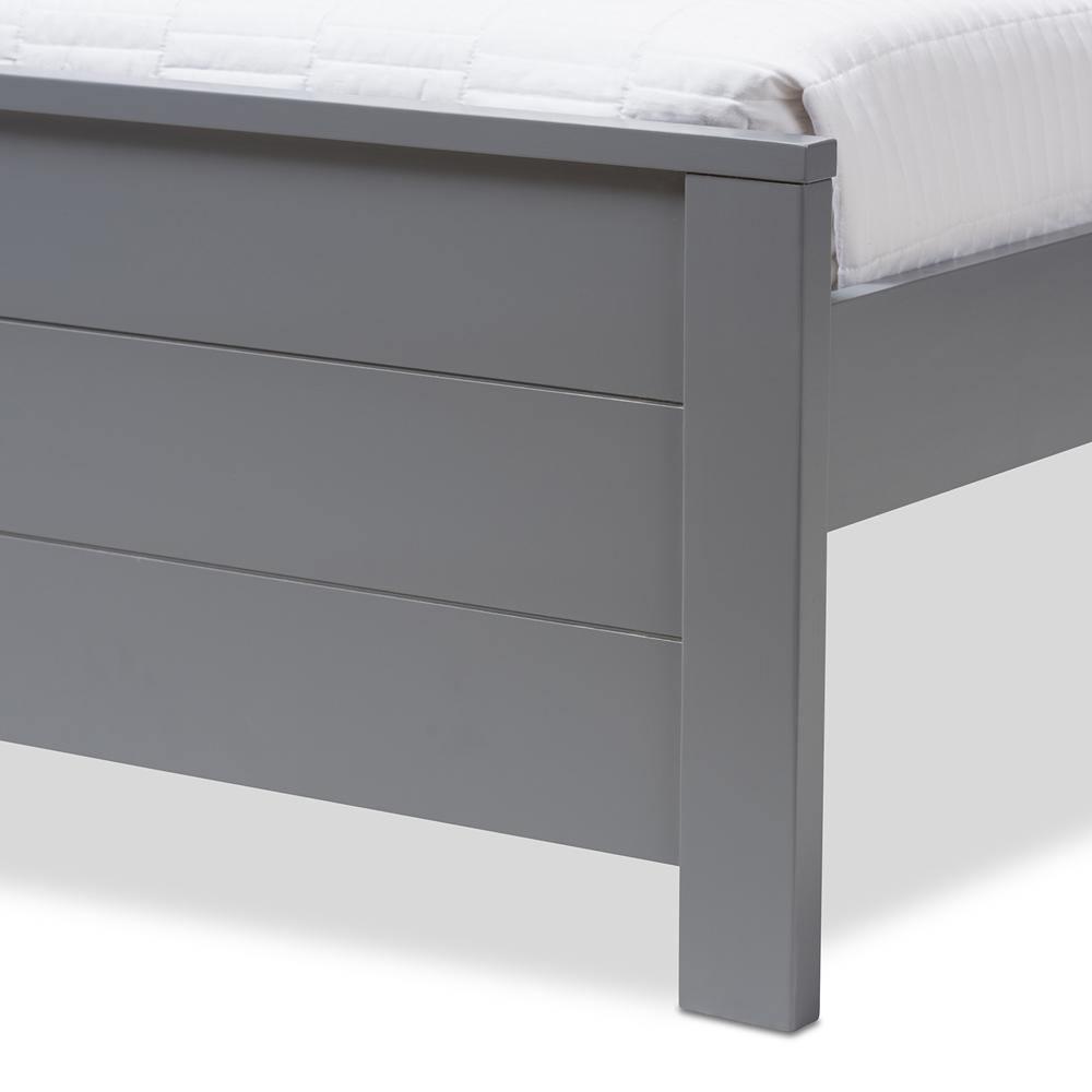Catalina Modern Classic Mission Style Grey-Finished Wood Twin Platform Bed with Trundle FredCo