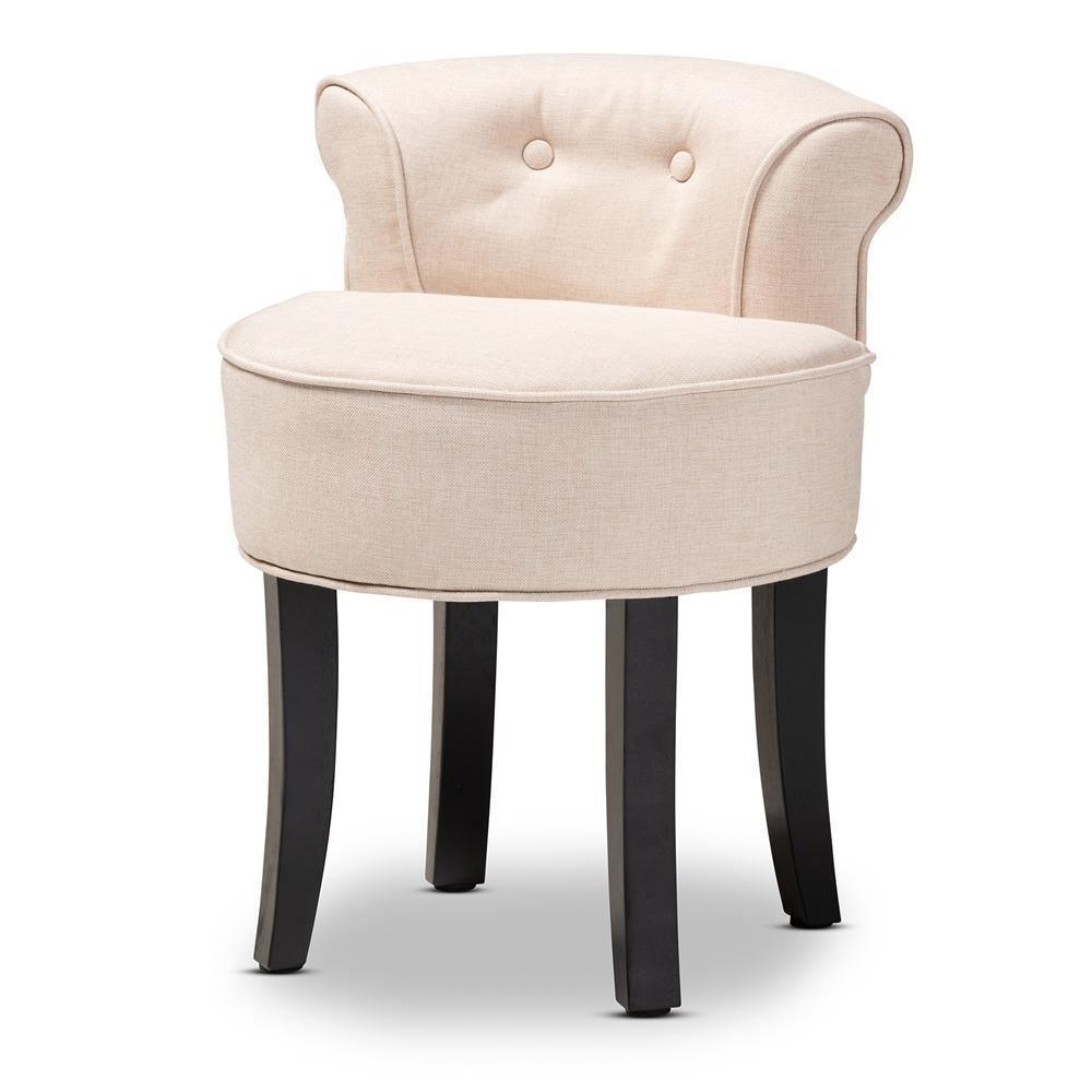 Cerise Classic and Traditional Small Beige Fabric Upholstered Accent Chair FredCo