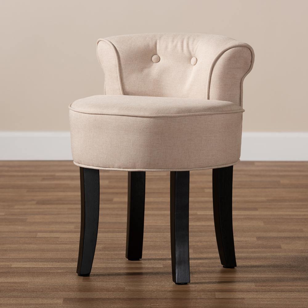 Cerise Classic and Traditional Small Beige Fabric Upholstered Accent Chair FredCo