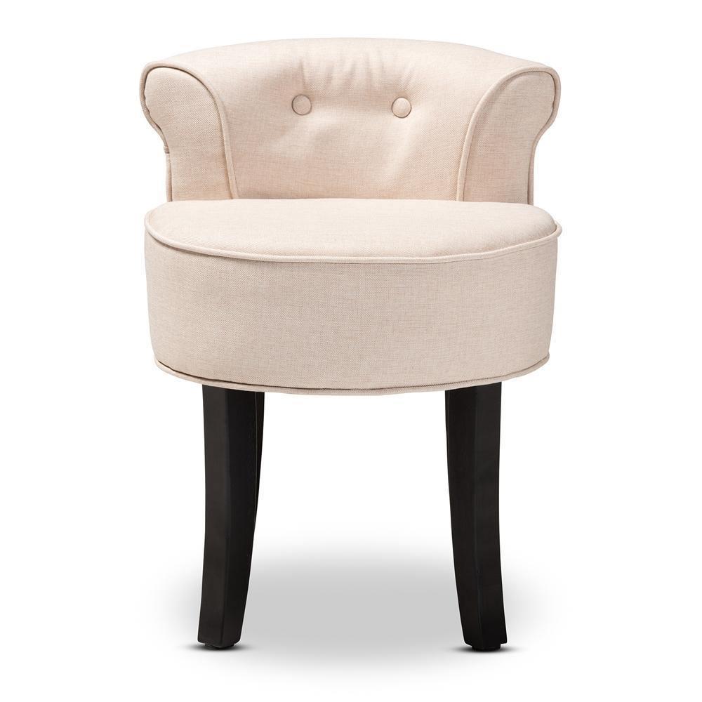 Cerise Classic and Traditional Small Beige Fabric Upholstered Accent Chair FredCo