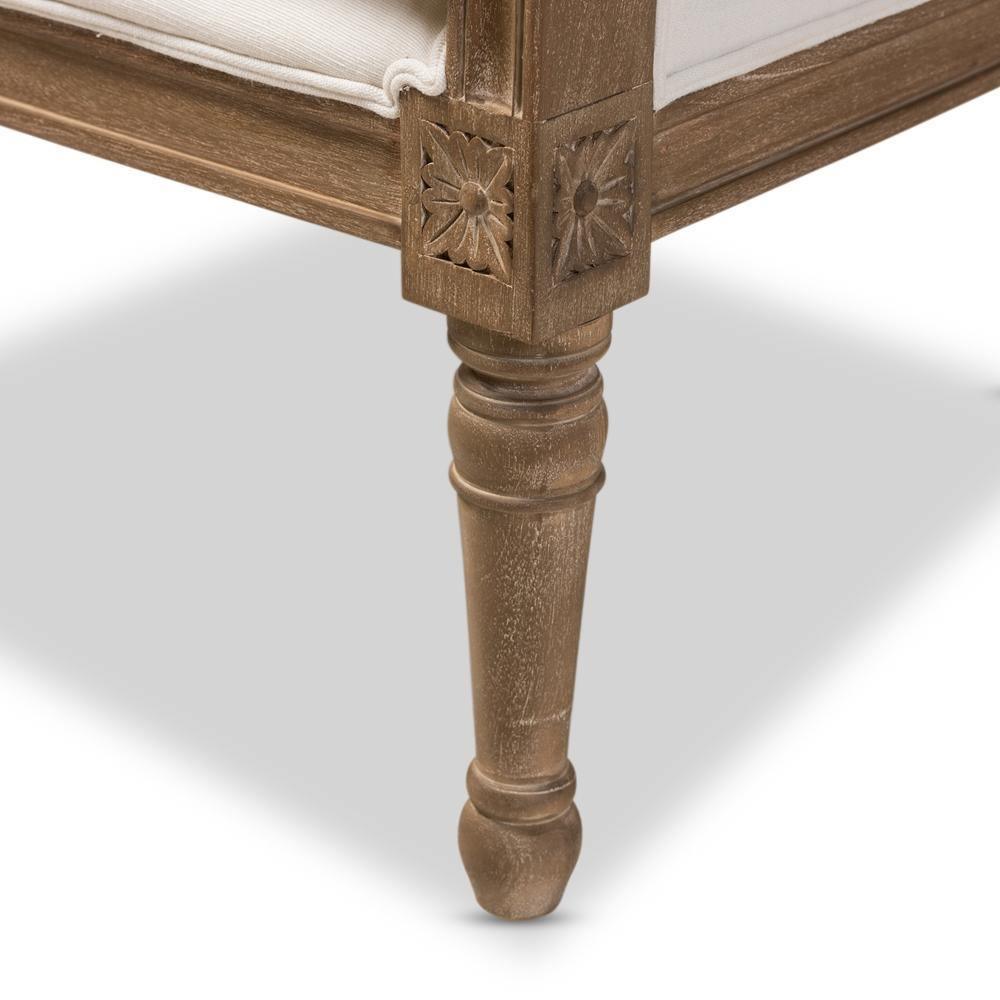 Charlemagne Traditional French Accent Chair-Oak FredCo