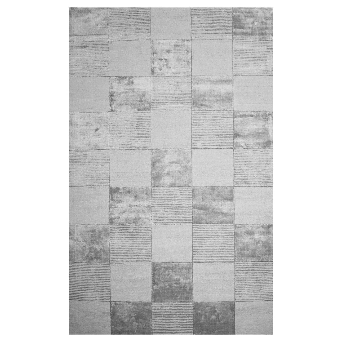 Checkered Modern Hand-Woven Viscose Rug FredCo