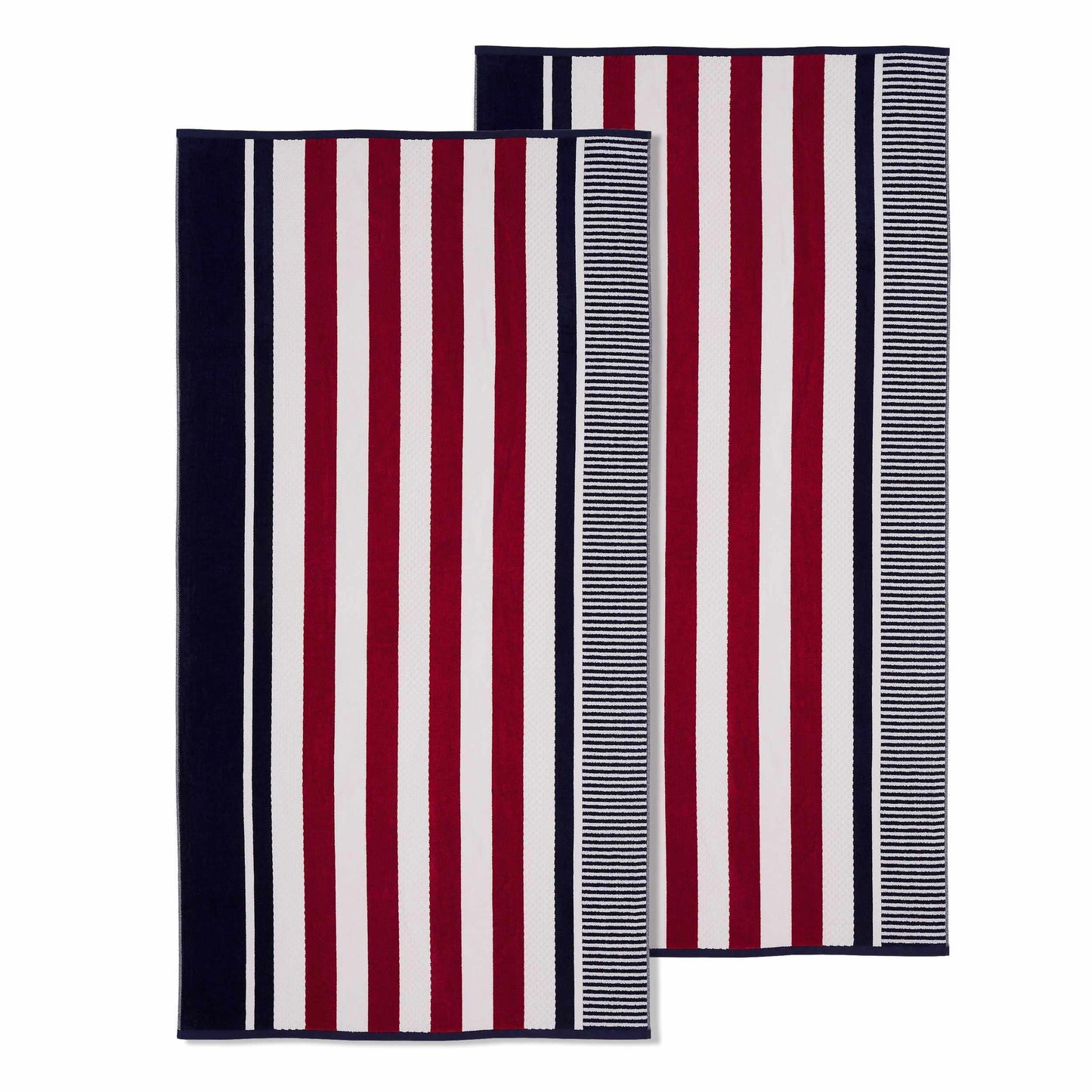 Checkered Stripes 100% Cotton Oversized Beach Towel FredCo
