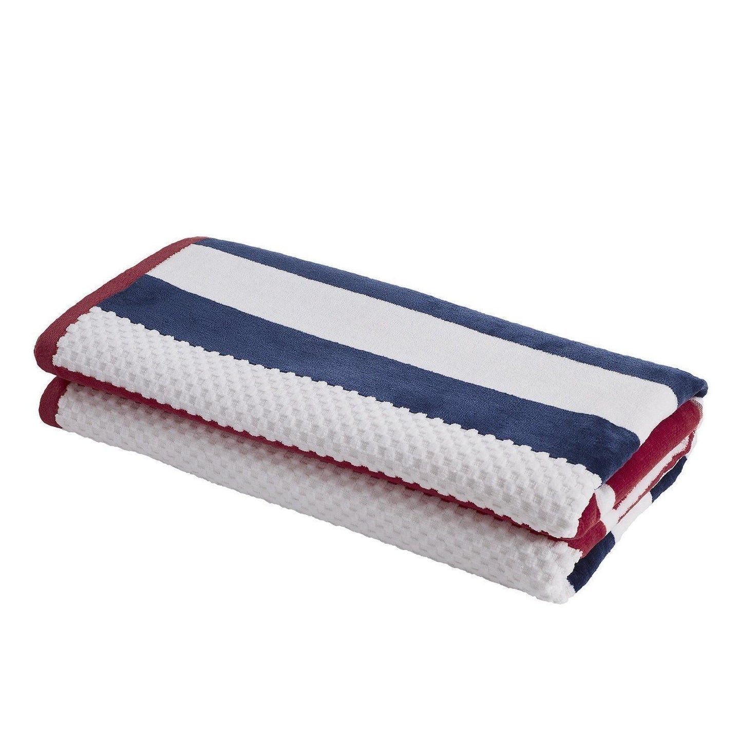 Checkered Stripes 100% Cotton Oversized Beach Towel FredCo