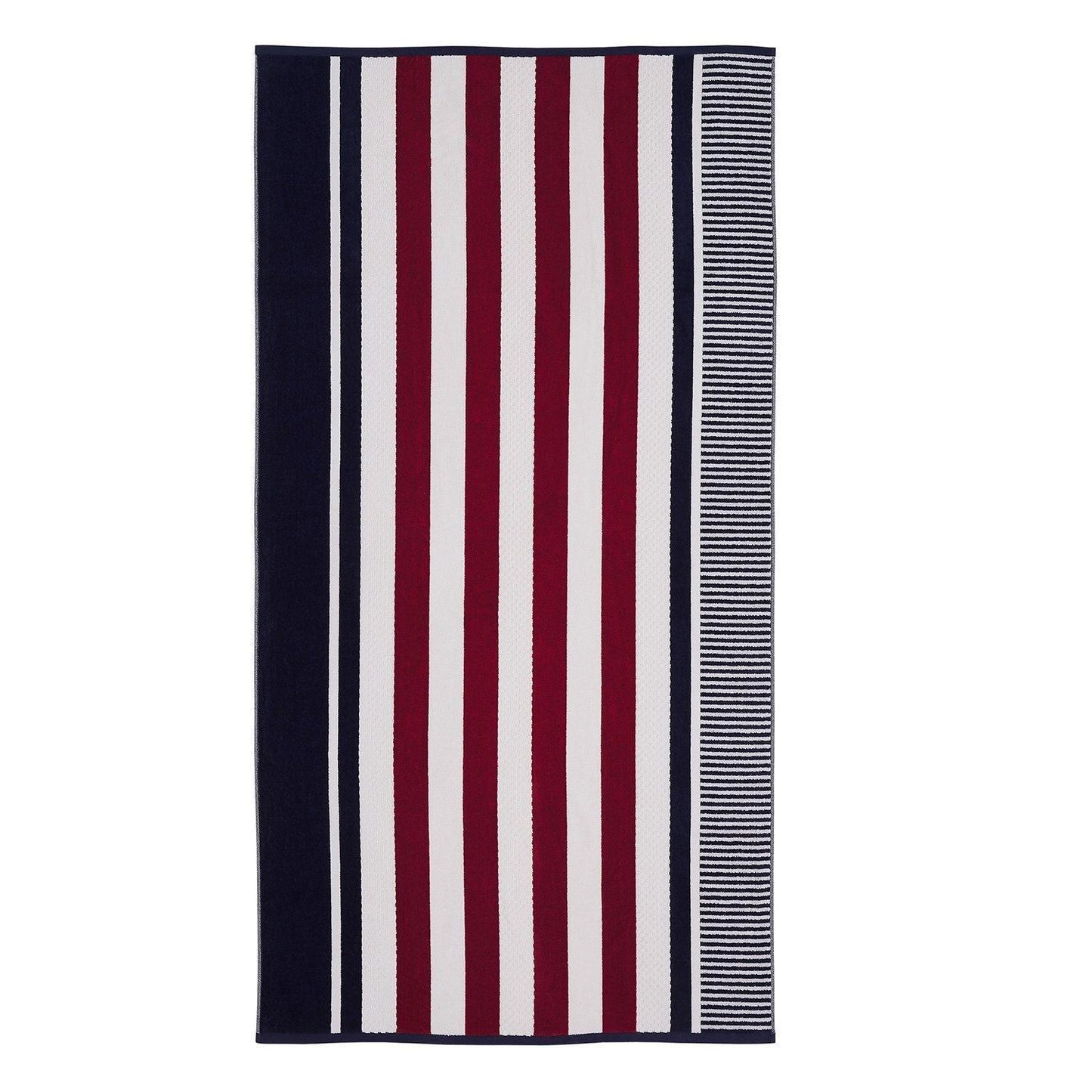 Checkered Stripes 100% Cotton Oversized Beach Towel FredCo