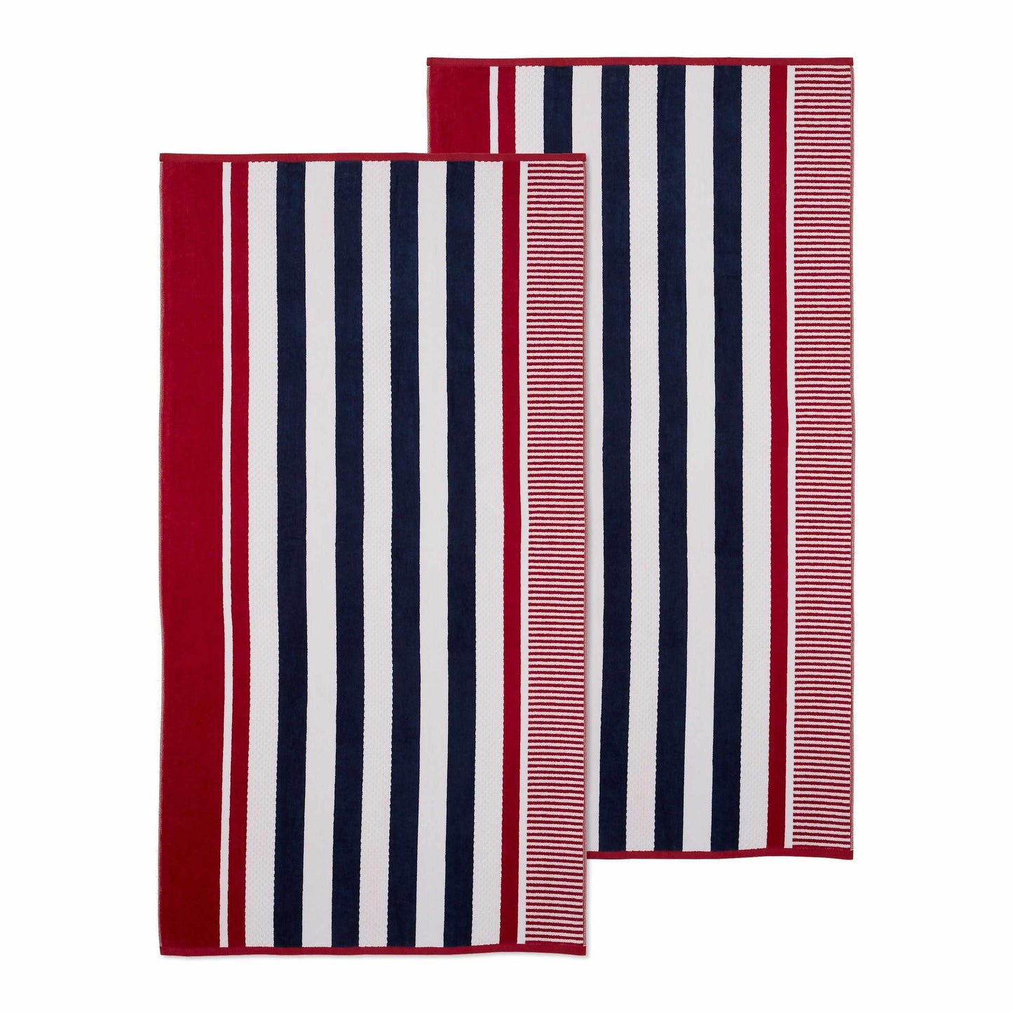 Checkered Stripes 100% Cotton Oversized Beach Towel FredCo