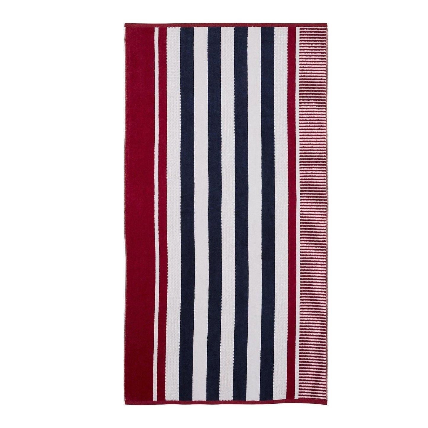 Checkered Stripes 100% Cotton Oversized Beach Towel FredCo