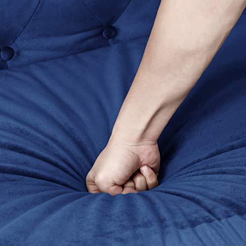 Chesterfield Velvet Couch Blue FredCo