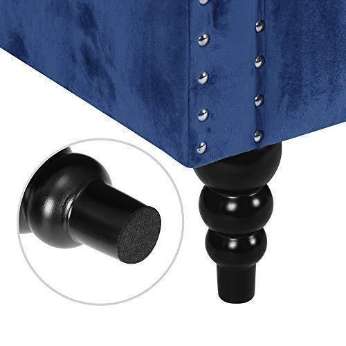 Chesterfield Velvet Couch Blue FredCo