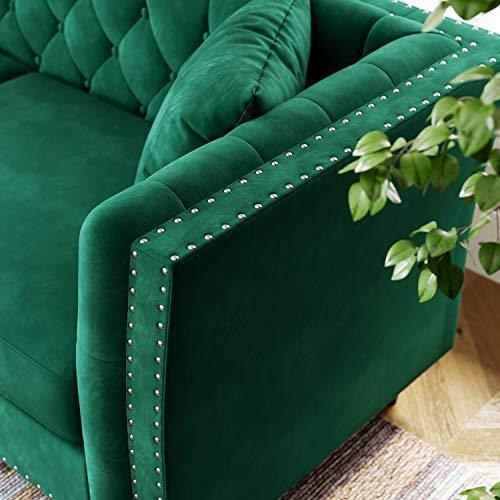 Chesterfield Velvet Couch Emerald FredCo