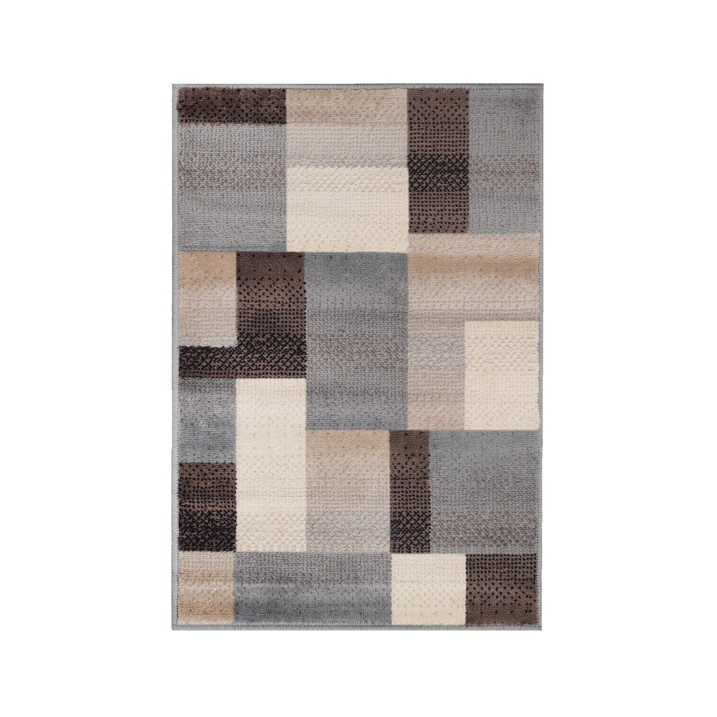 Clifton Geometric Patchwork Contemporary Rug FredCo