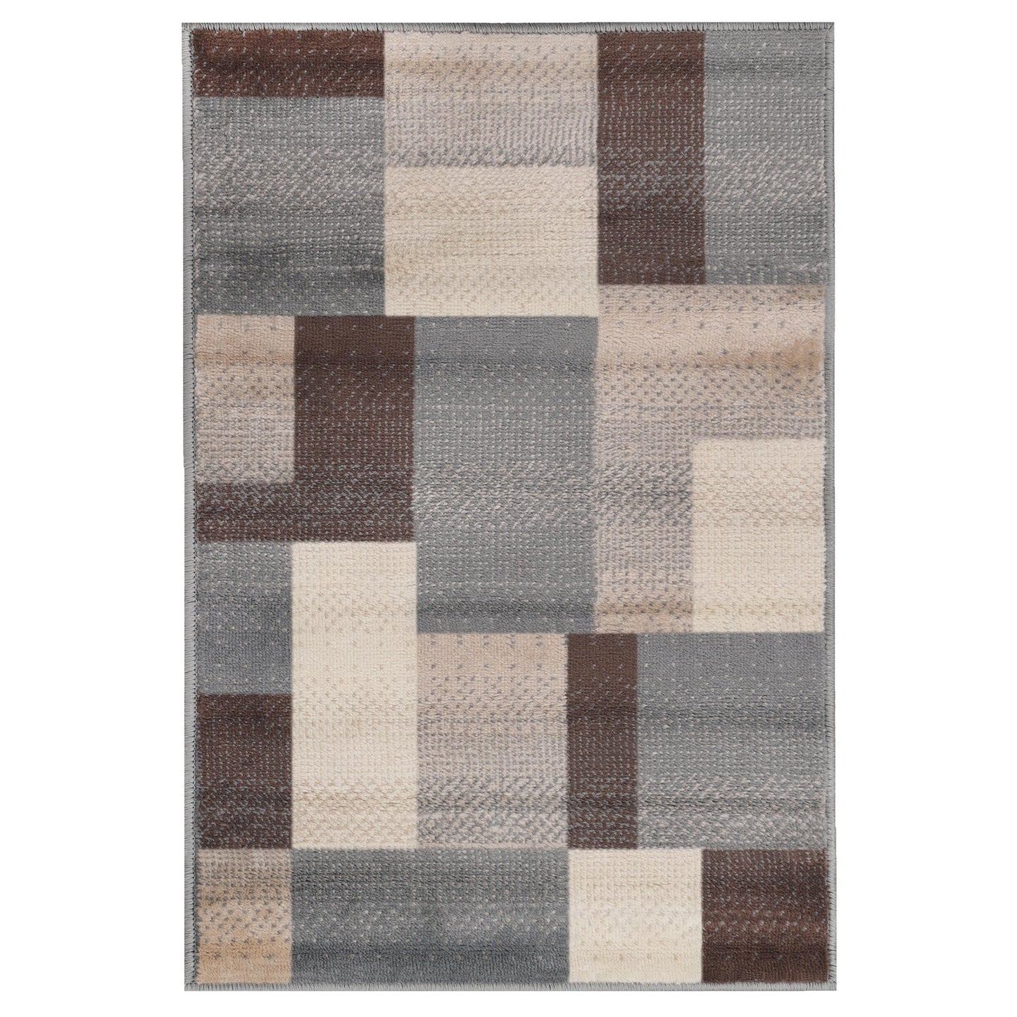 Clifton Geometric Patchwork Contemporary Rug FredCo